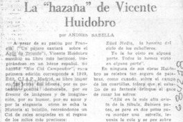 La "hazaña" de Vicente Huidobro