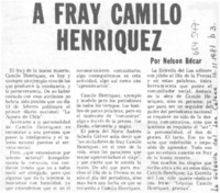 A Fray Camilo Henríquez