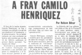 A Fray Camilo Henríquez
