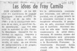 Las ideas de Fray Camilo