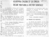 Academia de la Lengua recibe mañana a Héctor González