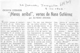 Manos arriba!", versos de Nana Gutiérrez