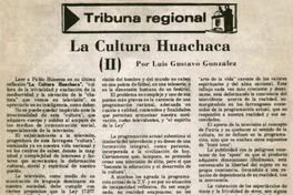 La Cultura huachaca (II)