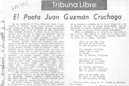 El poeta Juan Guzmán Cruchaga