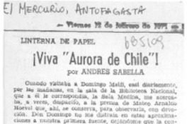 Viva "Aurora de Chile"!