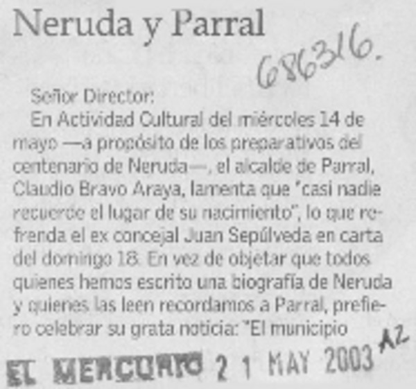 Neruda y Parral