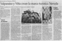Valparaíso y Viña crean la marca turística Neruda
