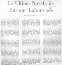 La última novela de Enrique Lafourcade