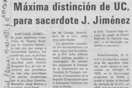 Máxima distinción de UC para sacerdorte J. Jiménez.