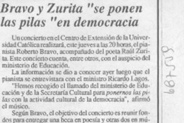 Bravo y Zurita "se ponen las pilas" en democracia.