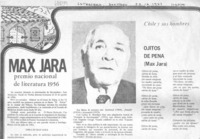 Max Jara Premio Nacional de Literatura 1956.
