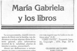 María Gabriela y los libros