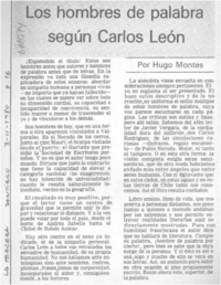 Los hombres de palabra según Carlos León