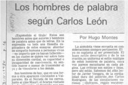 Los hombres de palabra según Carlos León