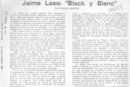 Jaime Laso: "Black y blanc"