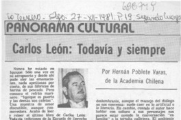 Carlos León: todavía y siempre