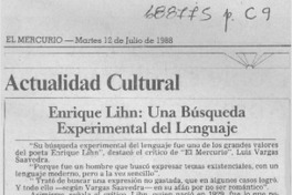 Enrique Lihn, una búsqueda experimental del lenguaje.