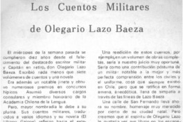 Los cuentos militares de Olegario Lazo Baeza