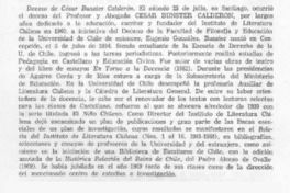 Deceso de César Bunster Calderón