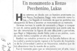 Un Monumento a Renzo Pecchenino, Lukas.