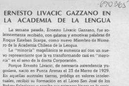 Ernesto Livacic Gazzano en la Academia de la Lengua