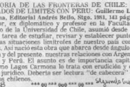 Historia de las fronteras de Chile: Los tratados de límites con Perú.
