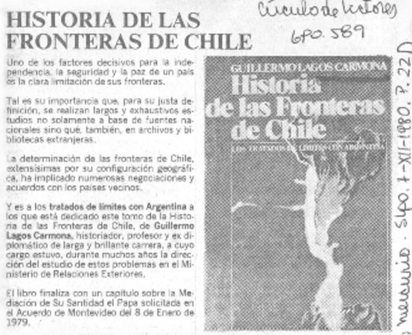 Historia de las fronteras de Chile.