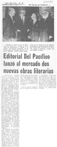 Editorial del Pacífico lanzó al mercado dos nuevas obras literarias.