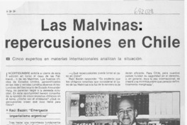 Las Malvinas: repercusiones en Chile