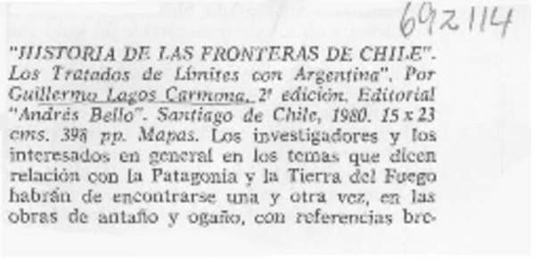 Historia de las fronteras de Chile