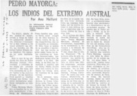 Pedro Mayorga: Los indios del extremo austral