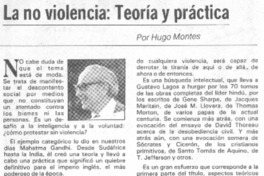 La no violencia: teoría y práctica