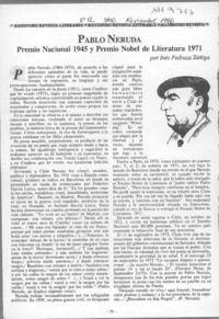 Pablo Neruda  [artículo] Inés Pedraza Zúñiga.