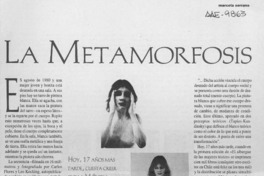La metamorfosis  [artículo] Ernesto Ayala.