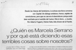 Quién es Marcela Serrano y por qué está diciendo esas terribles cosas sobre nosotros?  [artículo] Alberto Fuguet [y] Héctor de la Fuente.