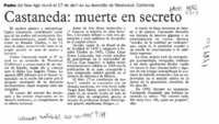 Castaneda, muerte en secreto  [artículo].