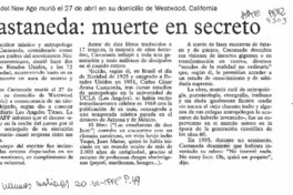 Castaneda, muerte en secreto  [artículo].