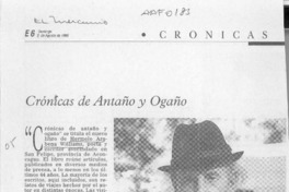 Crónicas de antaño y ogaño  [artículo] Francisco Véjar.