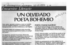 Un olvidado poeta bohemio  [artículo] Héctor González V.