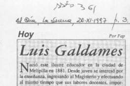 Luis Galdames  [artículo] Fap.