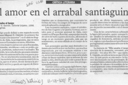 El amor en el arrabal santiaguino  [artículo] Milton Aguilar.