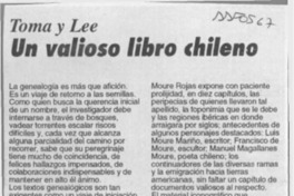 Un valioso libro chileno  [artículo] Juan Antonio Massone.