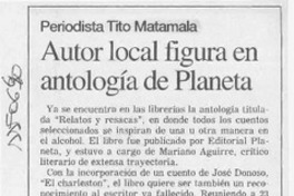 Autor local figura en antología de Planeta  [artículo].