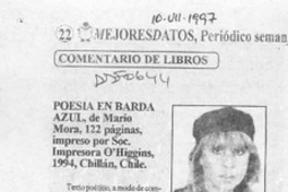 Poesía en barda azul  [artículo] Rocío L'Amar.