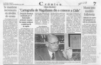 "Cartografía de Magallanes dio a conocer a Chile"  [artículo].