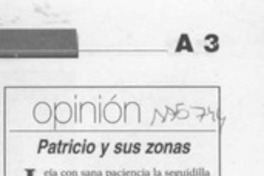 Patricio y sus zonas  [artículo] Eduardo Salas López.