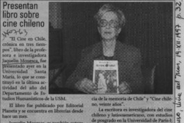 Presentan libro sobre cine chileno  [artículo].