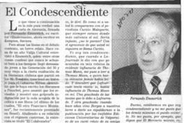 El condescendiente  [artículo] Fernando Emmerich.