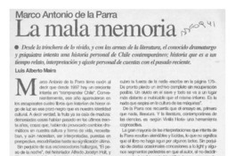 La mala memoria  [artículo] Luis Alberto Maira.