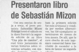 Presentaron libro de Sebastián Mizon  [artículo].